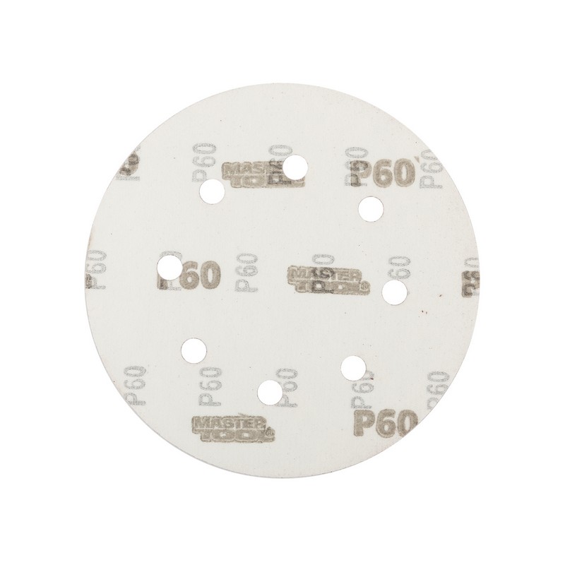 Круг шліфувальний на липучці MASTERTOOL 180 мм/8 отв P60 набір 5 шт 08-1806-H view 2
