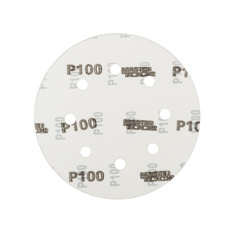 Круг шліфувальний на липучці MASTERTOOL 180 мм/8 отв P100 набір 5 шт 08-1810-H view 2
