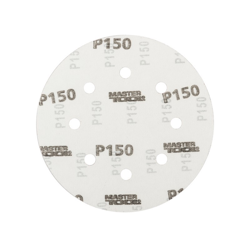 Круг шліфувальний на липучці MASTERTOOL 180 мм/8 отв P150 набір 5 шт 08-1815-H view 2