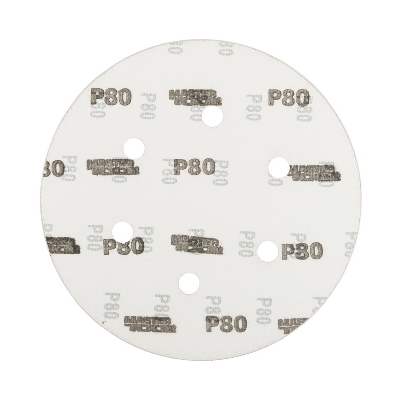 Круг шліфувальний на липучці MASTERTOOL 225 мм/6 отв P80 набір 5 шт 08-2008-H view 2