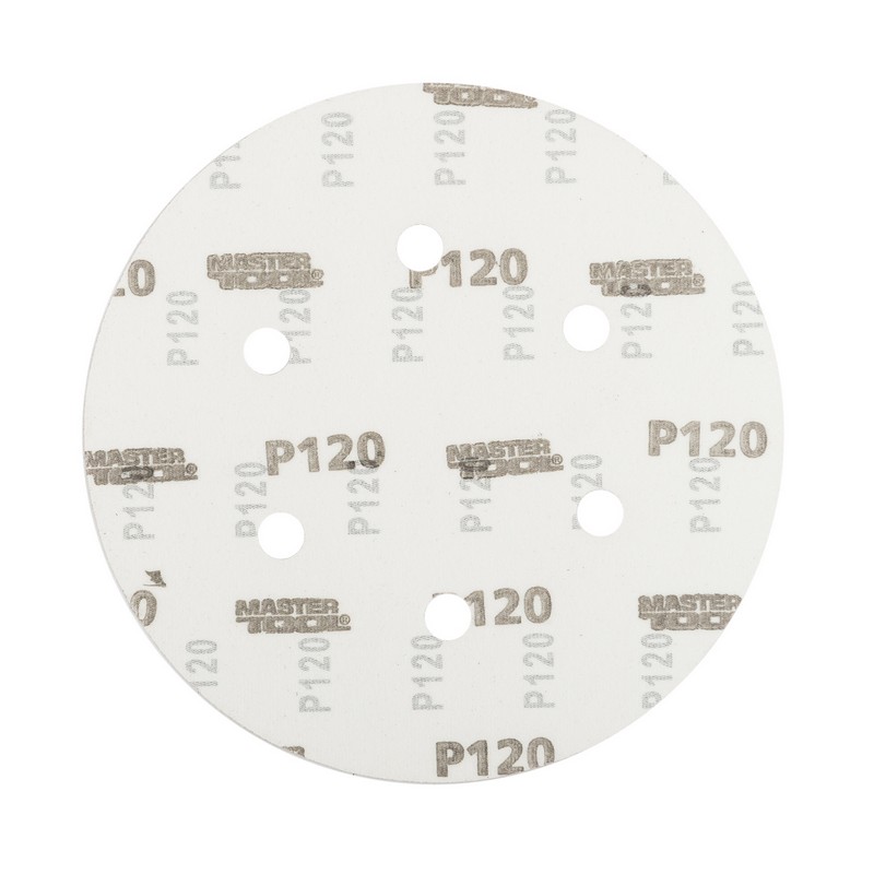 Круг шліфувальний на липучці MASTERTOOL 225 мм/6 отв P120 набір 5 шт 08-2012-H view 2