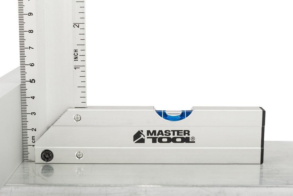 Кутник будівельний алюмінієвий MASTERTOOL 500 мм ручка Al з капсулою 0,5 мм/1м 30-4500 view 5