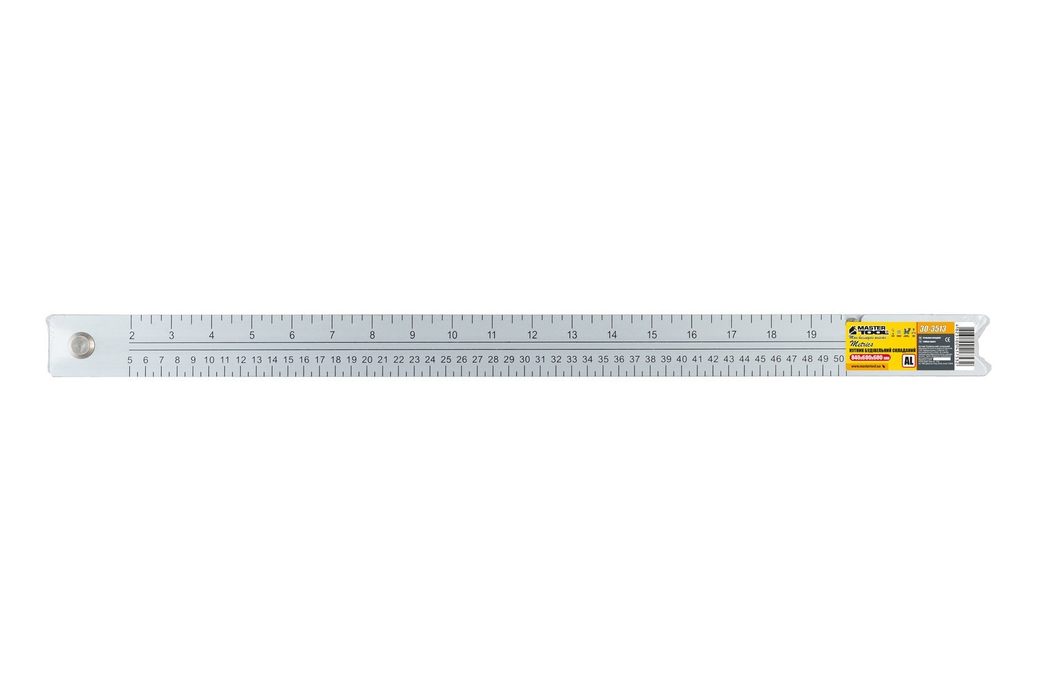 Кутник будівельний складаний MASTERTOOL 840х600х600 мм AL чохол для зберігання 30-3513 view 3