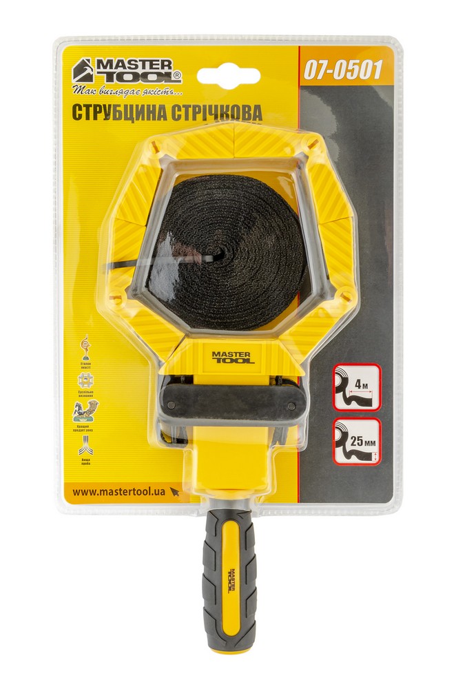 Струбцина столярна стрічкова MASTERTOOL 25 мм×4 м двокомонентна ручка 07-0501 view 2