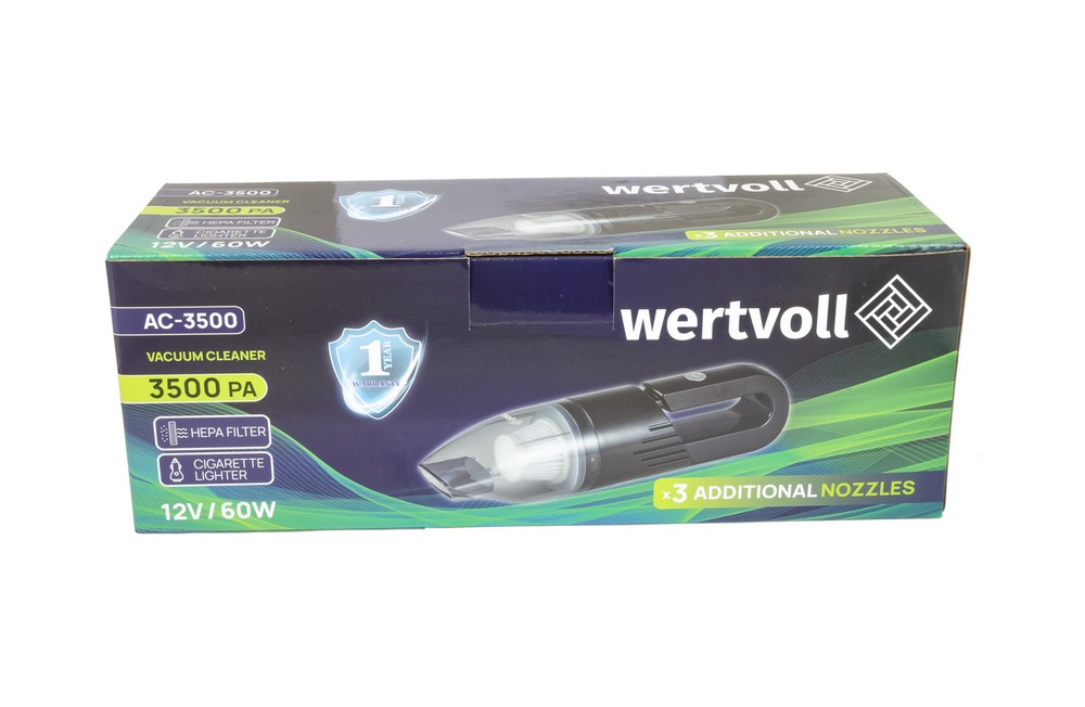 Пилосос автомобільний WERTVOLL 3500 PA 12 V 5 A 60 Вт пилозбірник 0,3 л сухе та вологе прибирання AC-3500 view 11