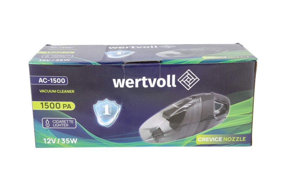 Пилосос автомобільний WERTVOLL 1500 PA 12 V 3 A 35 Вт пилозбірник 0,3 л сухе та вологе прибирання AC-1500 view 6