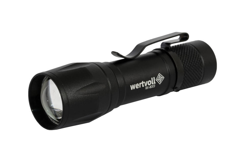 Ліхтар з регулюванням фокусу WERTVOLL 3 режими LED/COB LED Li-ion 800 mAh/t 8000 K/100 lum AL 91х26 мм RX-8003 view 1