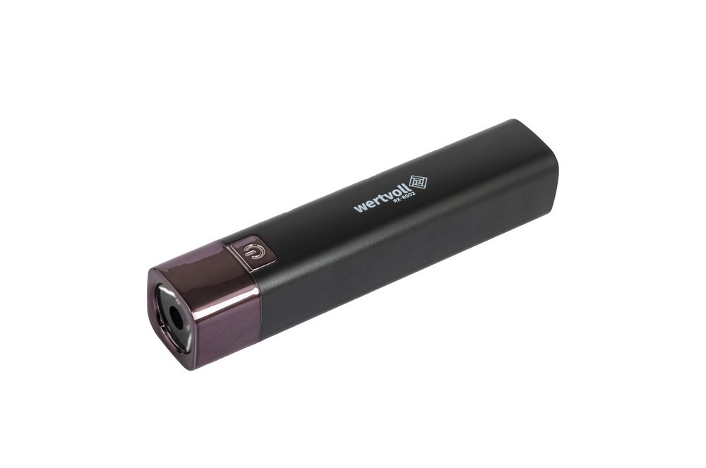 Ліхтар WERTVOLL 3 режими LED Li-ion 1200 mAh/t 7000 K/80 lum powerbank ABS 122х25 мм BLACK RX-8002 view 1