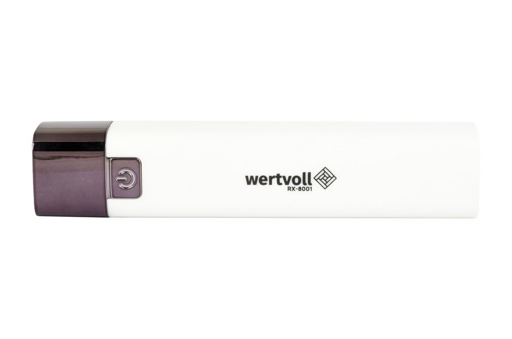 Ліхтар WERTVOLL 3 режими LED Li-ion 1200 mAh/t 7000 K/80 lum powerbank ABS 122х25 мм WHITE RX-8001 view 3