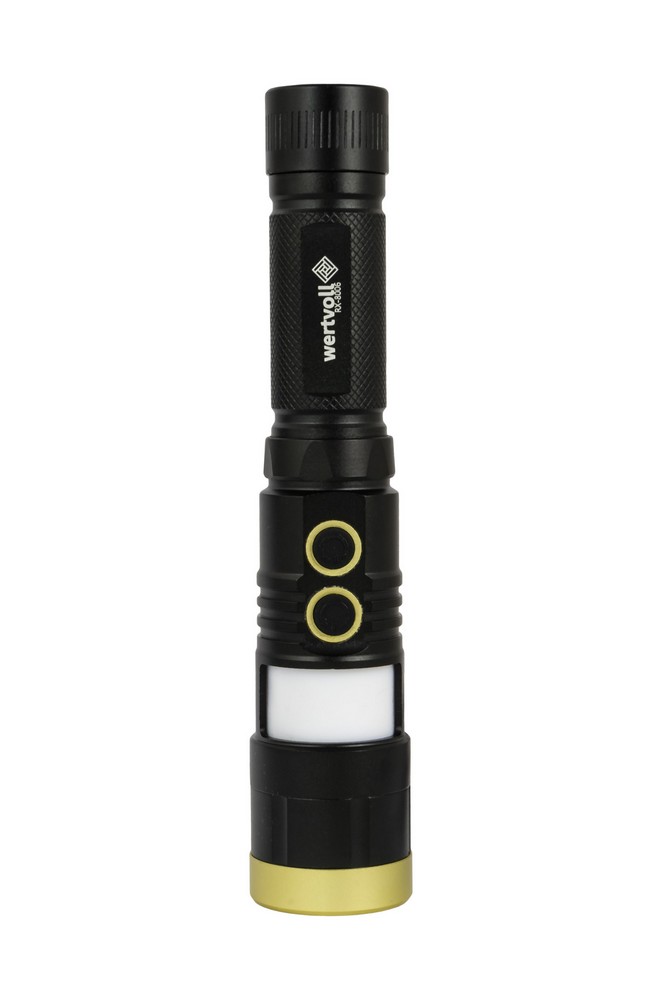 Ліхтар магнітний WERTVOLL 8 режимів LED+WHITE/RED/BLUE IP44 Li-ion 2000 mAh/t 7000 K/300 lum AL 157х32 мм RX-8006 view 3