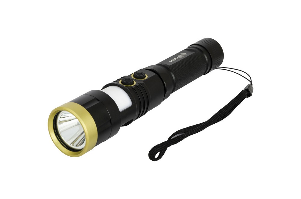 Ліхтар магнітний WERTVOLL 8 режимів LED+WHITE/RED/BLUE IP44 Li-ion 2000 mAh/t 7000 K/300 lum AL 157х32 мм RX-8006 view 1