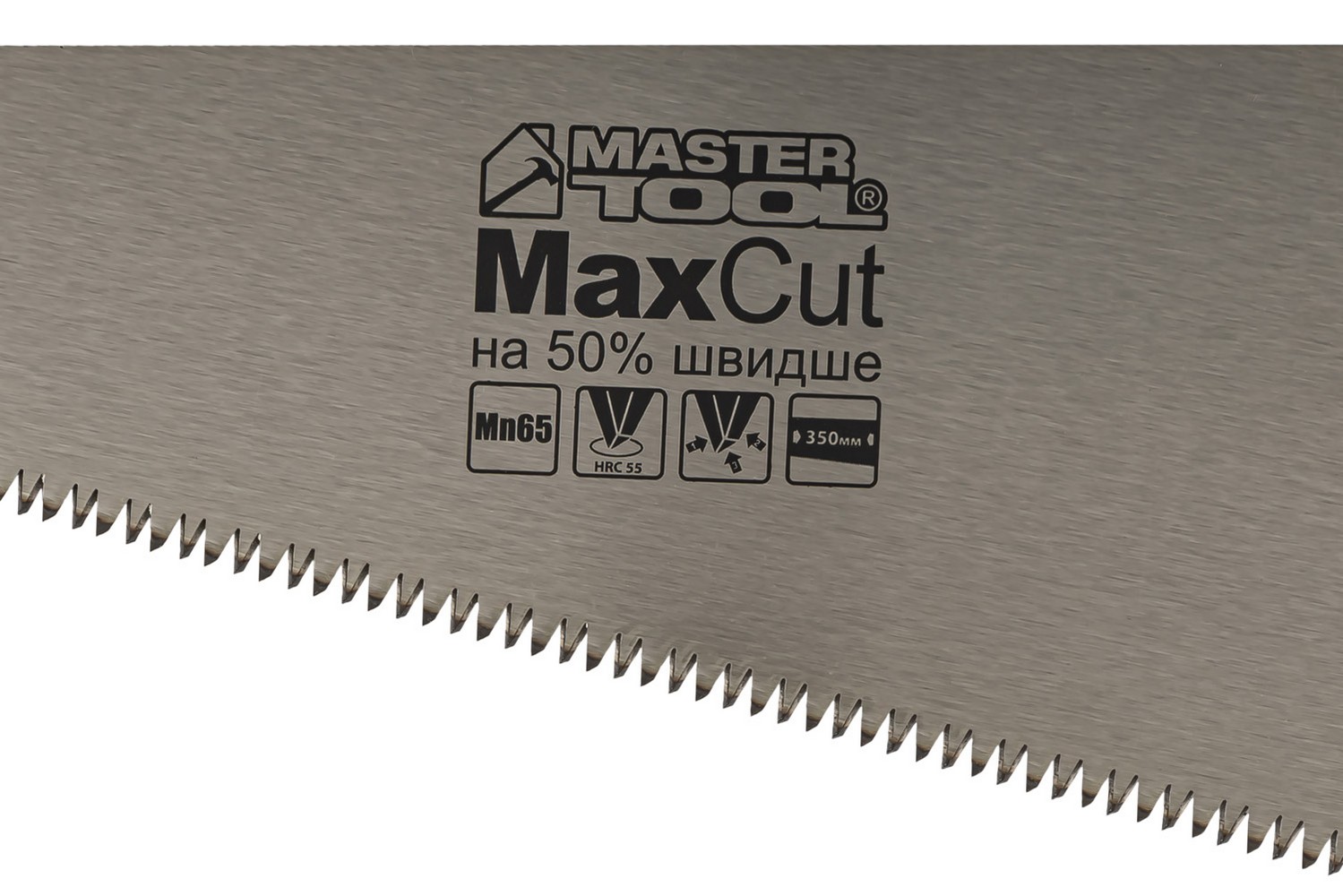 Ножівка столярна MASTERTOOL 7TPI MAX CUT 350 мм загартований зуб 3-D заточування поліроване 14-2035 view 2