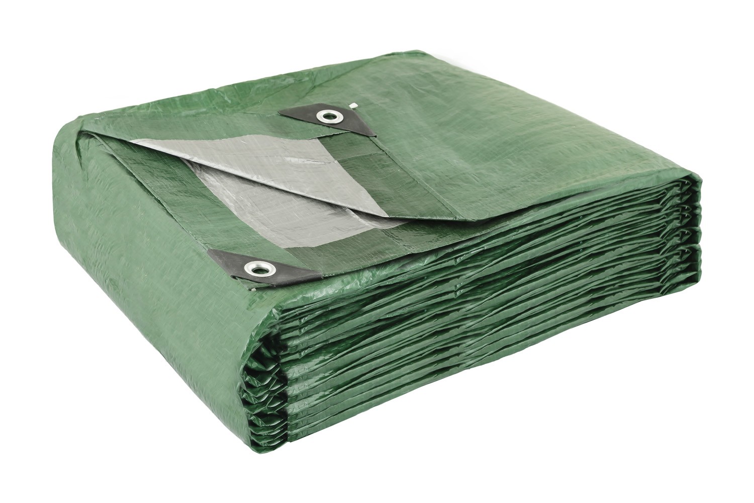 Тент універсальний MASTERTOOL TARPAULIN 8 × 10 м двосторонній 130 г/м² Green/Silver 89-1810 view 2