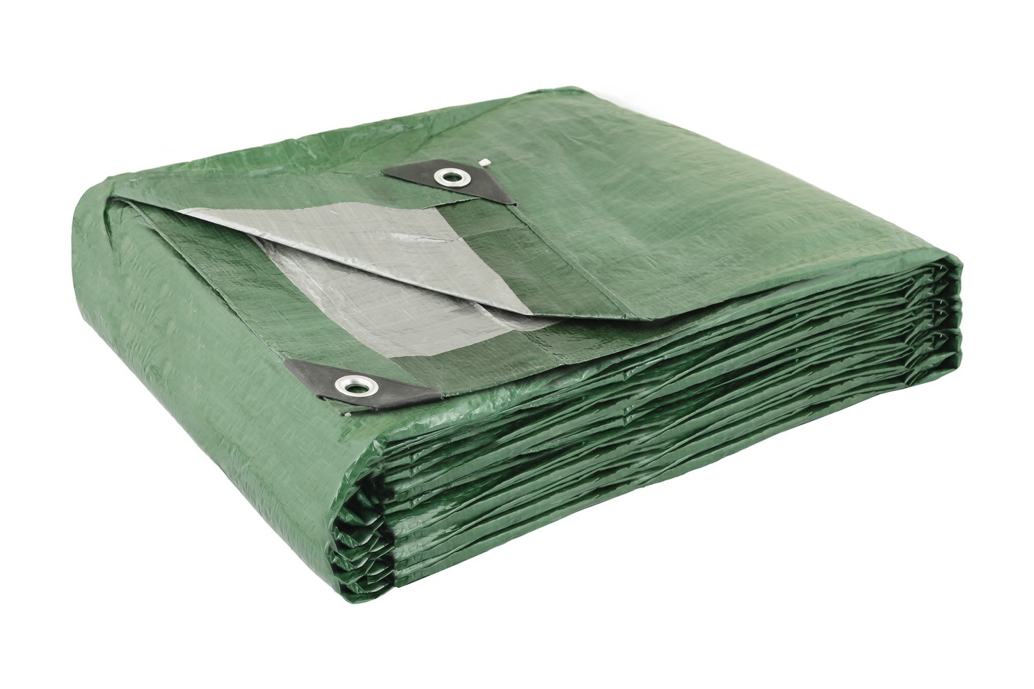 Тент універсальний MASTERTOOL TARPAULIN 5 × 8 м двосторонній 130 г/м² Green/Silver 89-1508 view 2