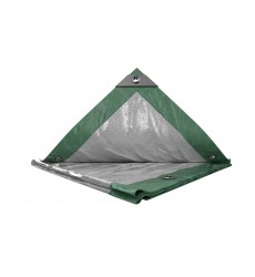 Тент універсальний MASTERTOOL TARPAULIN 5 × 8 м двосторонній 130 г/м² Green/Silver 89-1508