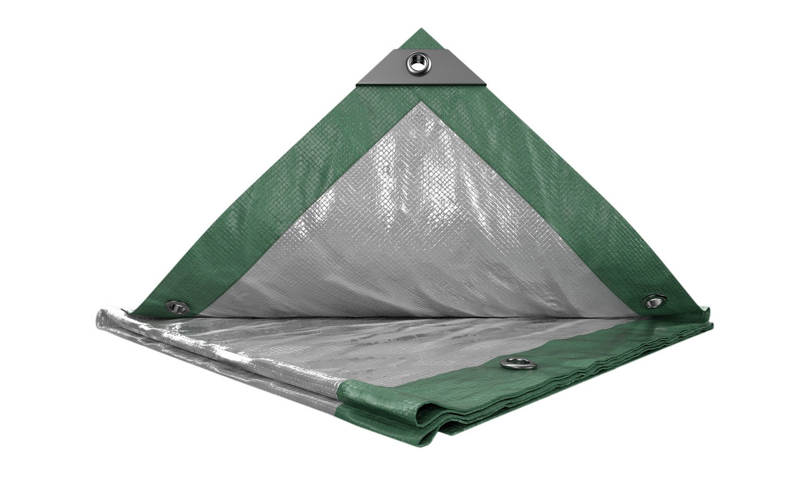 Тент універсальний MASTERTOOL TARPAULIN 4 × 6 м двосторонній 130 г/м² Green/Silver 89-1406 view 1