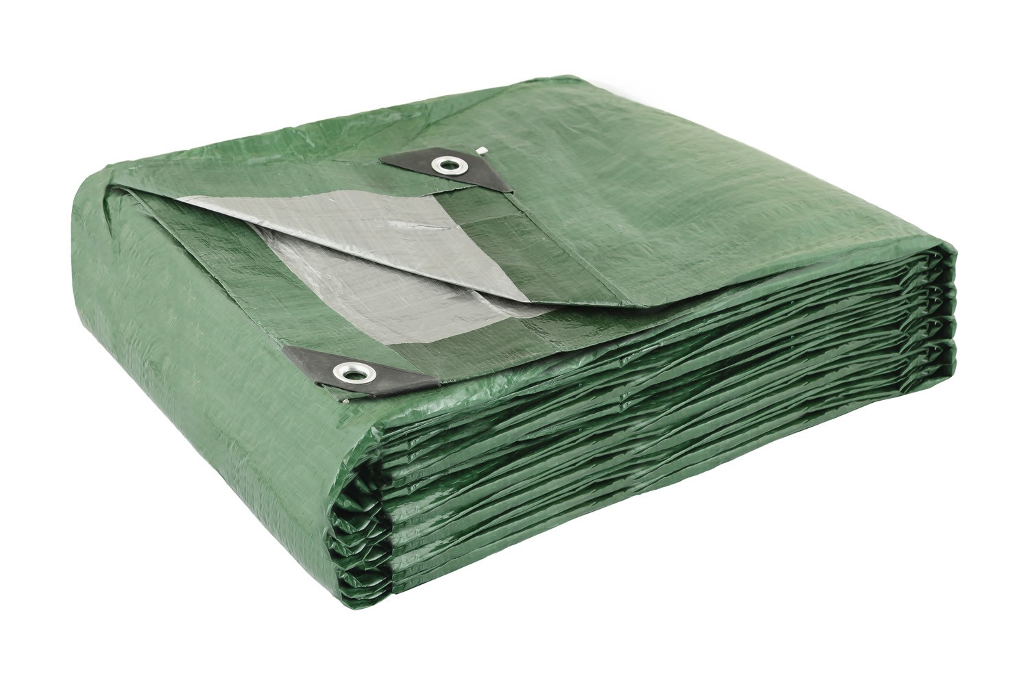Тент універсальний MASTERTOOL TARPAULIN 6 × 10 м двосторонній 130 г/м² Green/Silver 89-1610 view 2