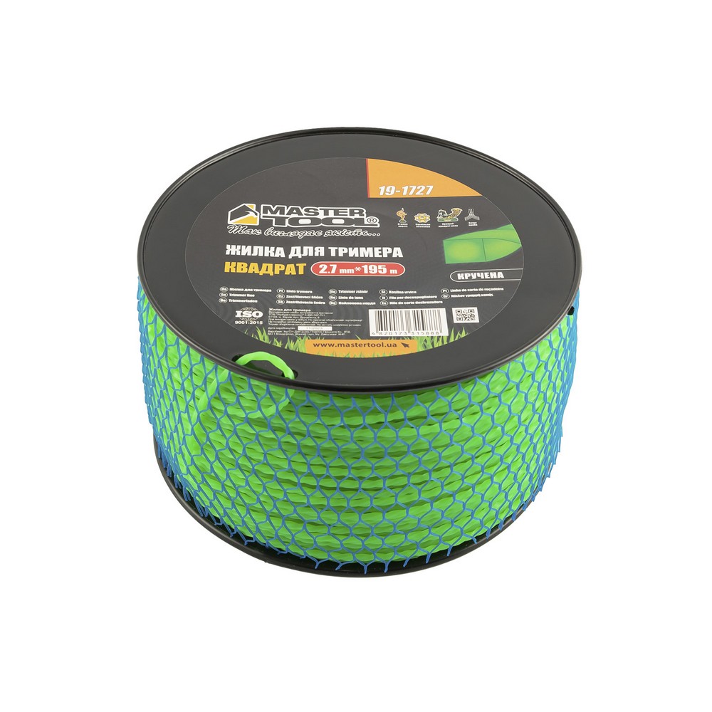 Жилка для тримера MASTERTOOL TWISTED SQUARE 2.7 мм × 195 м 19-1727 view 1