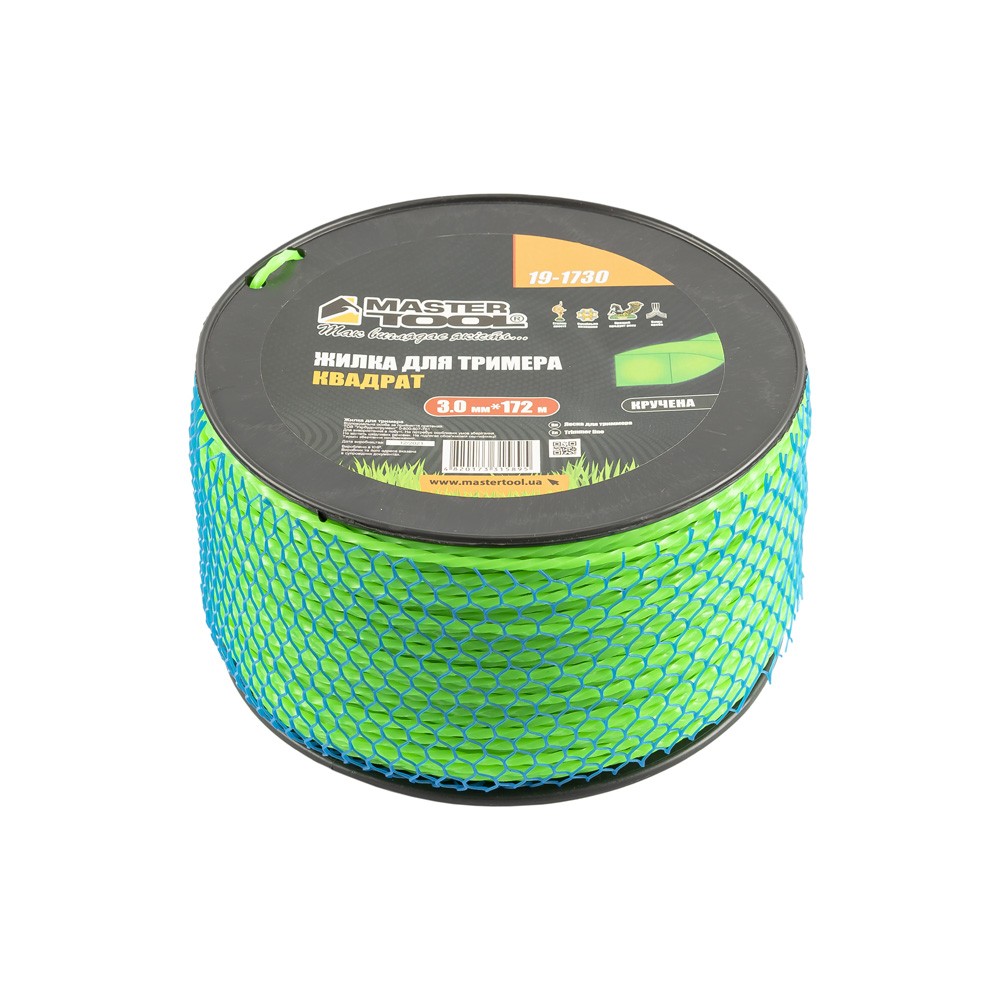Жилка для тримера MASTERTOOL TWISTED SQUARE 3.0 мм × 172 м 19-1730 view 1