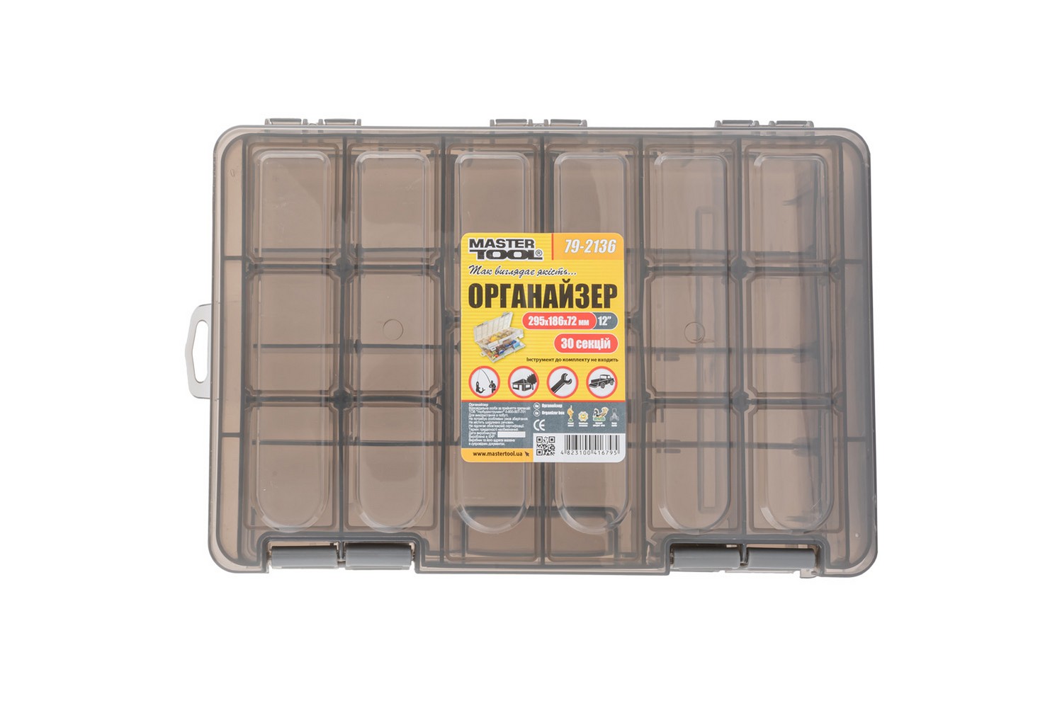 Органайзер двосторонній MASTERTOOL 12" 295х186х72 мм 30 секцій 79-2136 view 1