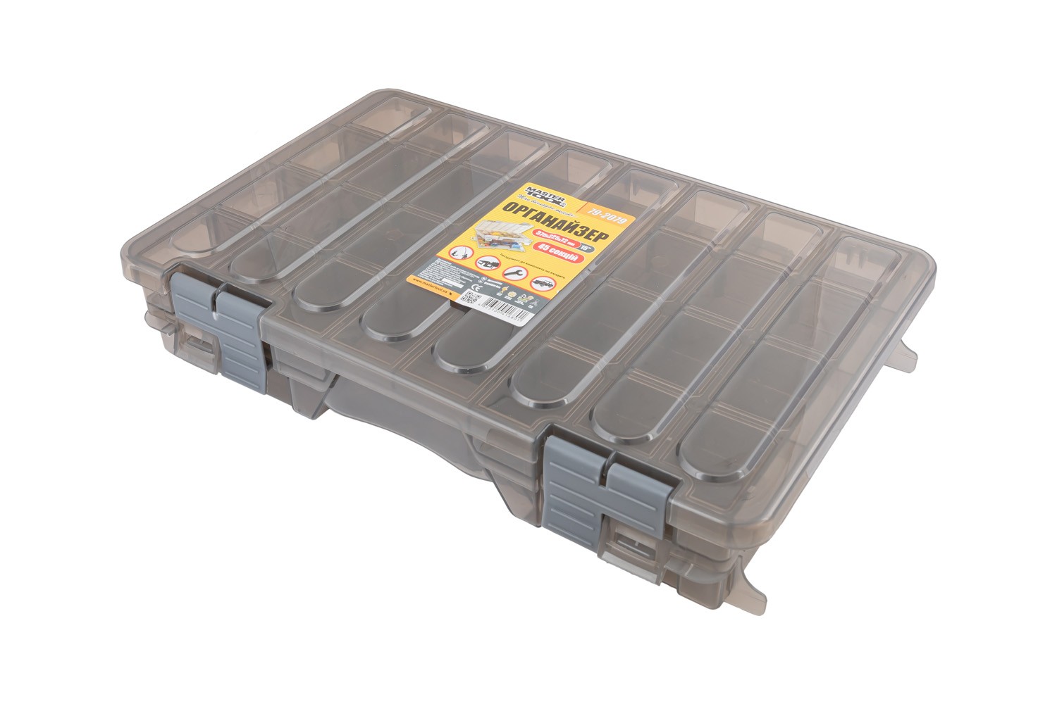 Органайзер двосторонній MASTERTOOL 15" 375х225х72 мм 45 секцій 79-2079 view 2