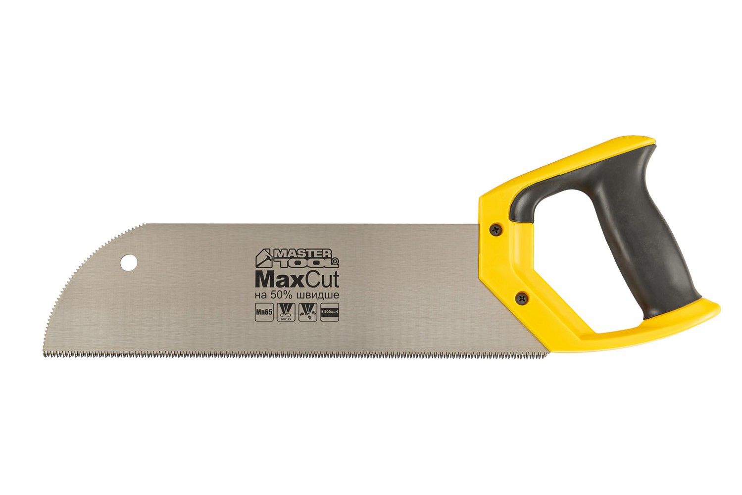 Ножівка для фанери MASTERTOOL із запилом 12TPI MAX CUT 300 мм загартований зуб 3-D заточування поліроване 14-2702 view 1