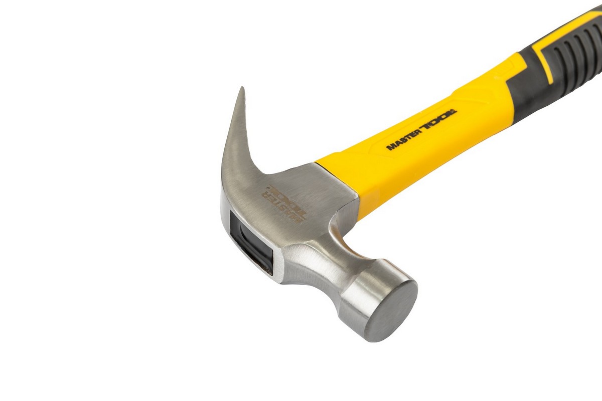 Молоток столярний MASTERTOOL 450 г HRC 50 рукоятка фібергласова 300 мм 02-0914 view 3