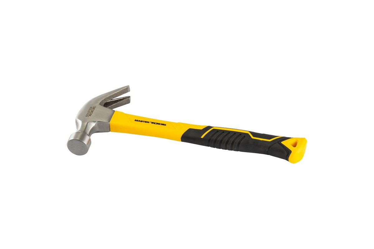 Молоток столярний MASTERTOOL 450 г HRC 50 рукоятка фібергласова 300 мм 02-0914 view 1