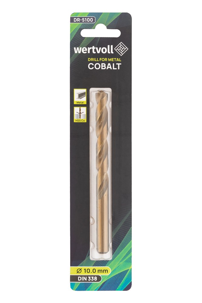 Свердло для металу WERTVOLL COBALT HSS 10.0х133 мм DIN 338 DR-5100 view 3