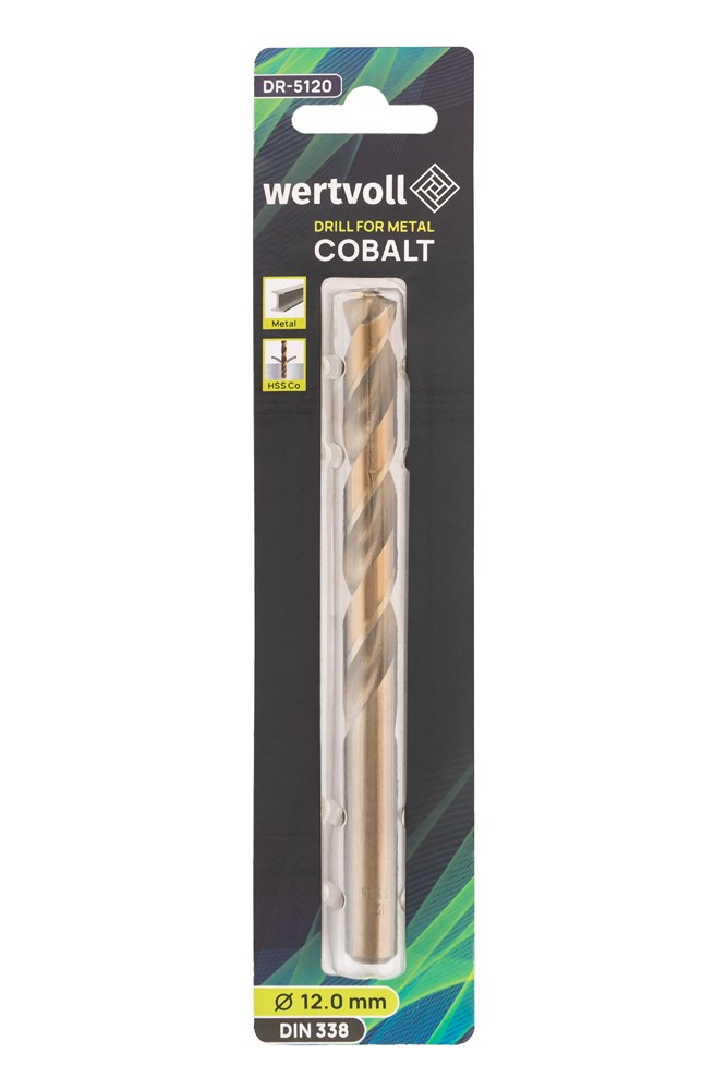 Свердло для металу WERTVOLL COBALT HSS 12.0х151 мм DIN 338 DR-5120 view 3