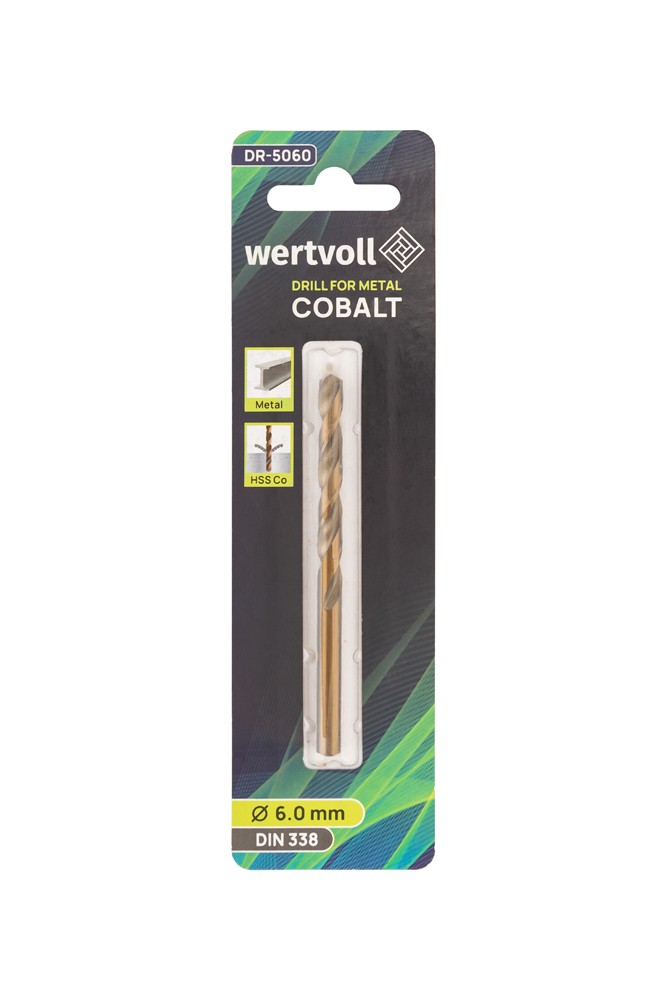 Свердло для металу WERTVOLL COBALT HSS 6.0х93 мм DIN 338 DR-5060 view 3