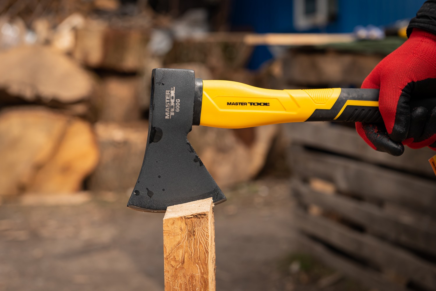 Сокира MASTERTOOL 600 г HRC 50 рукоятка фібергласова 370 мм 05-0901 view 5