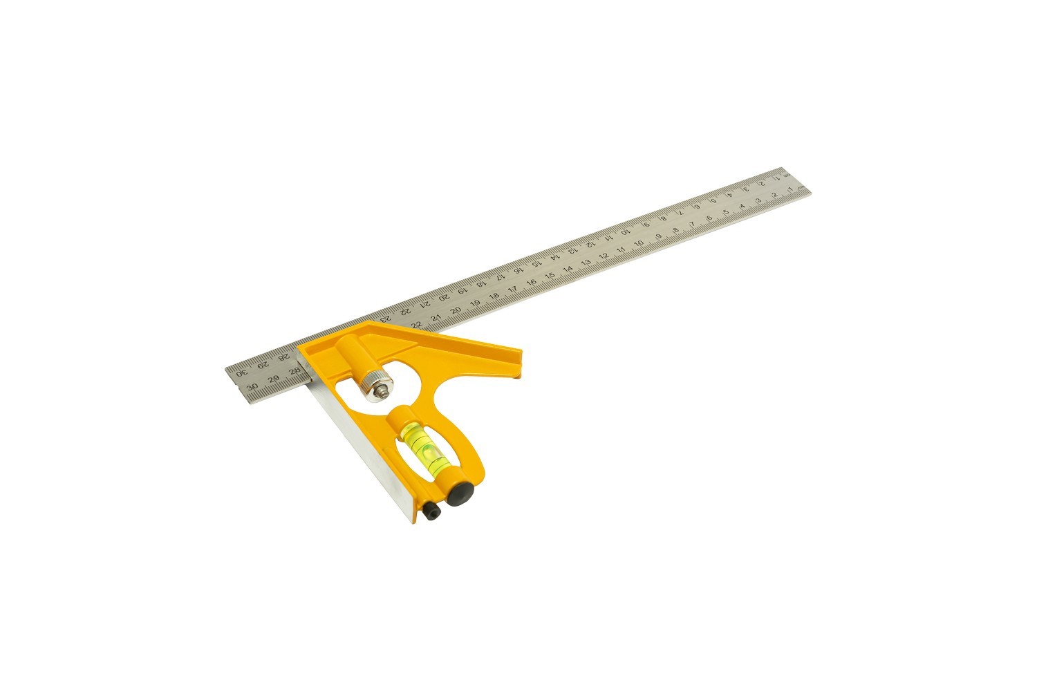 Кутник столяра комбінований MASTERTOOL 300 мм з капсулою AL-SS 30-3510 view 1