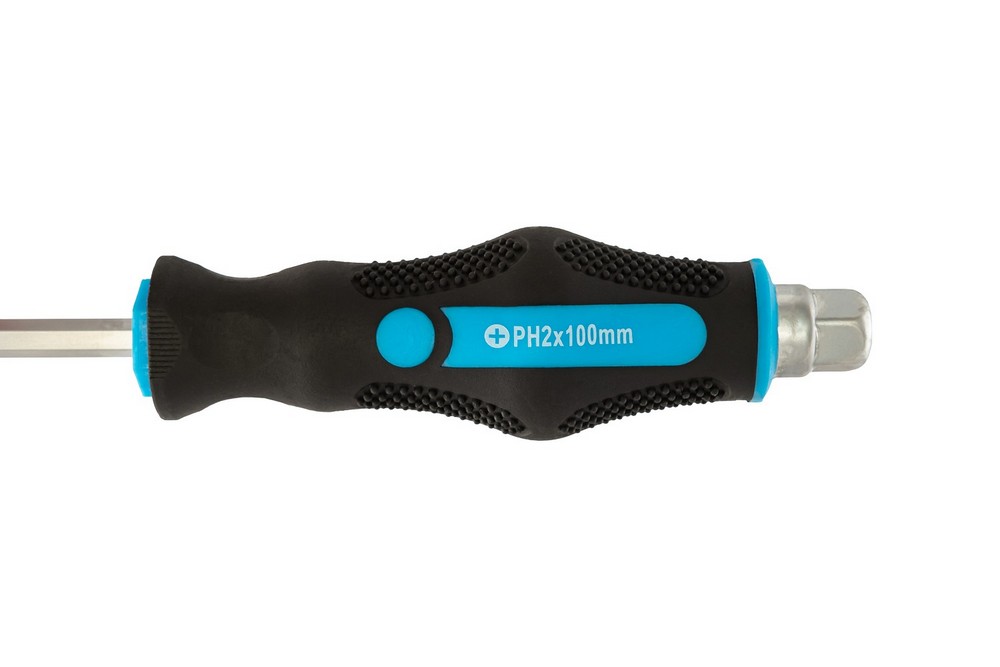 Викрутка ударна хрестова магнітна MASTERTOOL EXTERNAL HEX PH2х100 мм ручка з TPR покриттям 49-6210 view 5