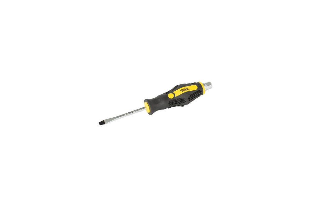 Викрутка ударна шліцева магнітна MASTERTOOL EXTERNAL HEX SL5х75 мм ручка з TPR покриттям 49-6575 view 1