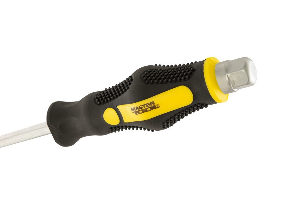 Викрутка ударна шліцева магнітна MASTERTOOL EXTERNAL HEX SL8х200 мм ручка з TPR покриттям 49-6820 view 6