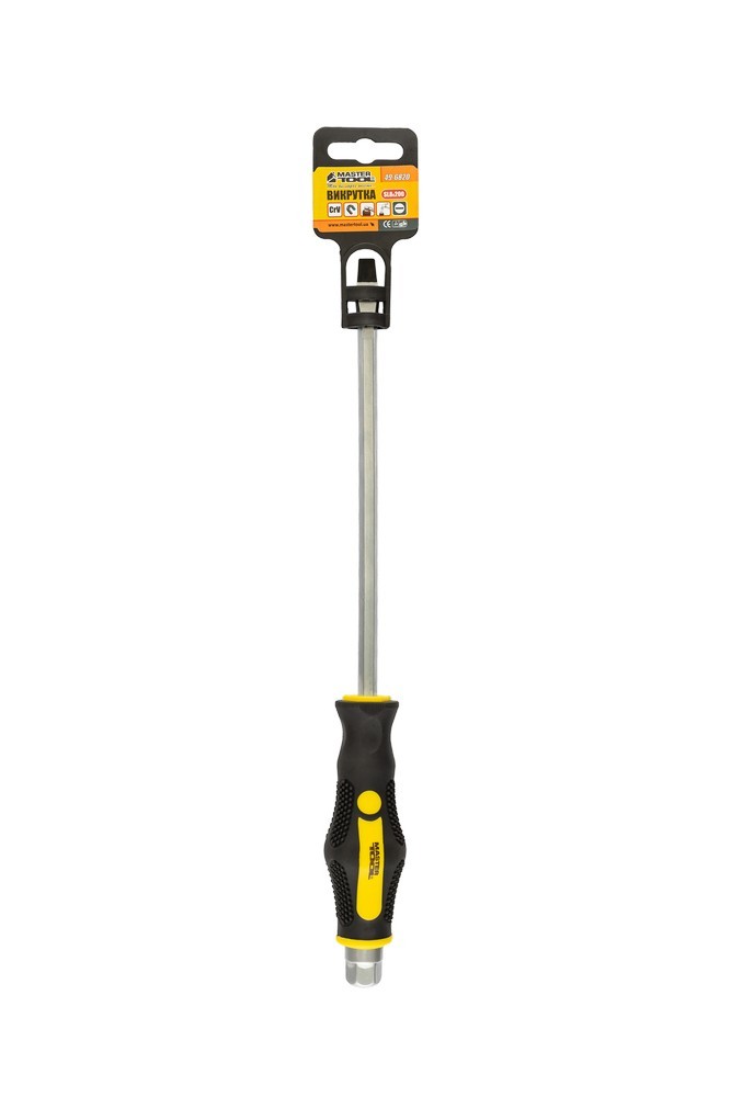 Викрутка ударна шліцева магнітна MASTERTOOL EXTERNAL HEX SL8х200 мм ручка з TPR покриттям 49-6820 view 7