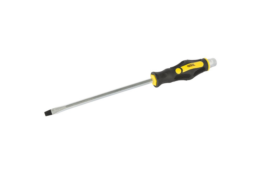 Викрутка ударна шліцева магнітна MASTERTOOL EXTERNAL HEX SL8х200 мм ручка з TPR покриттям 49-6820 view 1