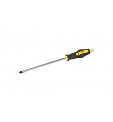 Викрутка ударна шліцева магнітна MASTERTOOL EXTERNAL HEX SL8х200 мм ручка з TPR покриттям 49-6820