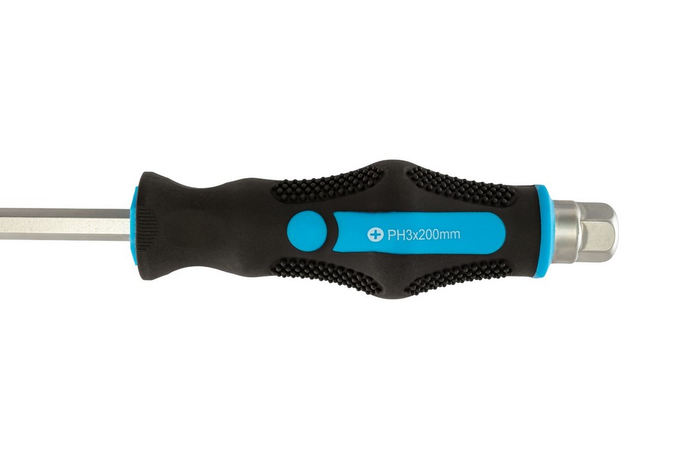 Викрутка ударна хрестова магнітна MASTERTOOL EXTERNAL HEX PH3х200 мм ручка з TPR покриттям 49-6320 view 5
