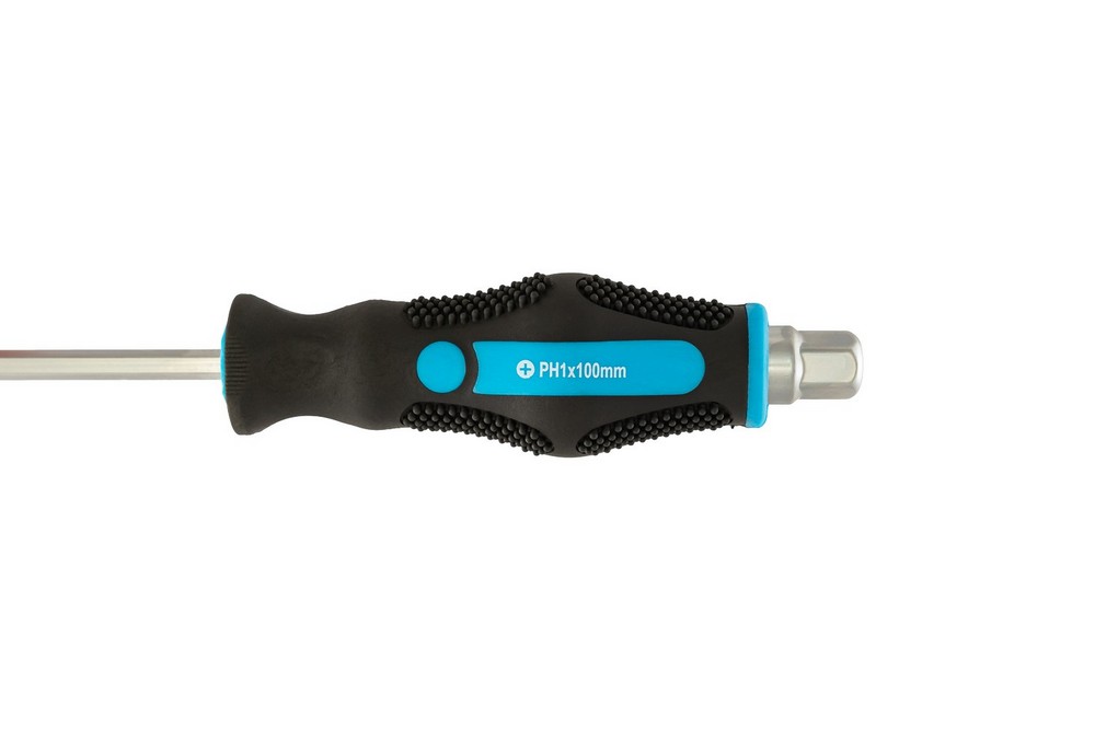 Викрутка ударна хрестова магнітна MASTERTOOL EXTERNAL HEX PH1х100 мм ручка з TPR покриттям 49-6110 view 5