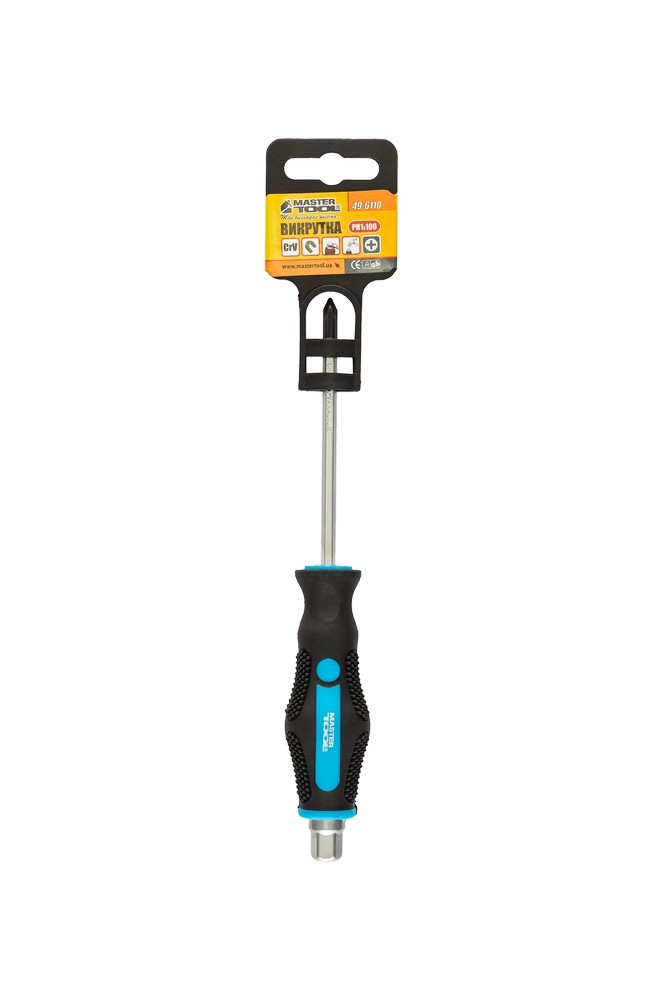 Викрутка ударна хрестова магнітна MASTERTOOL EXTERNAL HEX PH1х100 мм ручка з TPR покриттям 49-6110 view 7