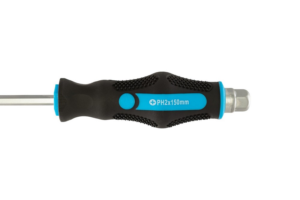 Викрутка ударна хрестова магнітна MASTERTOOL EXTERNAL HEX PH2х150 мм ручка з TPR покриттям 49-6215 view 5