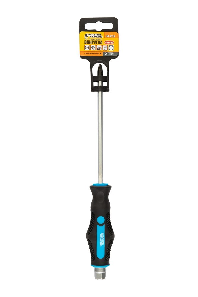 Викрутка ударна хрестова магнітна MASTERTOOL EXTERNAL HEX PH2х150 мм ручка з TPR покриттям 49-6215 view 7