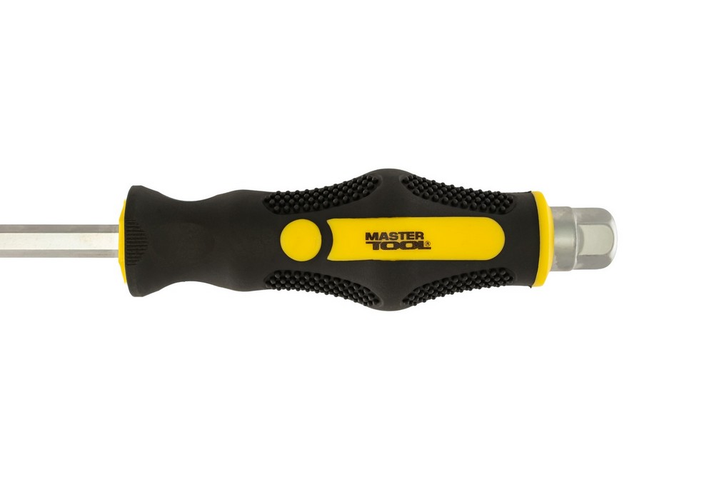 Викрутка ударна шліцева магнітна MASTERTOOL EXTERNAL HEX SL8х150 мм ручка з TPR покриттям 49-6815 view 4