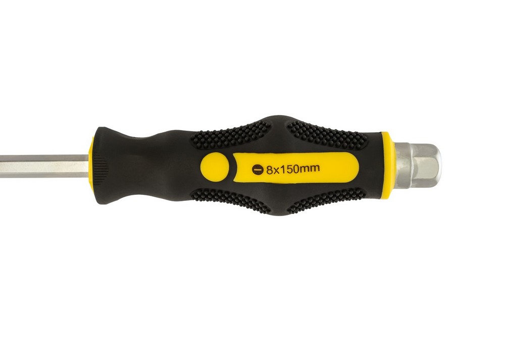 Викрутка ударна шліцева магнітна MASTERTOOL EXTERNAL HEX SL8х150 мм ручка з TPR покриттям 49-6815 view 5