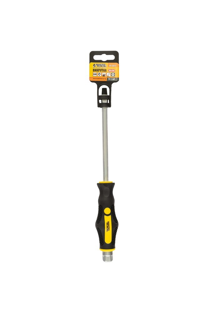 Викрутка ударна шліцева магнітна MASTERTOOL EXTERNAL HEX SL8х150 мм ручка з TPR покриттям 49-6815 view 7