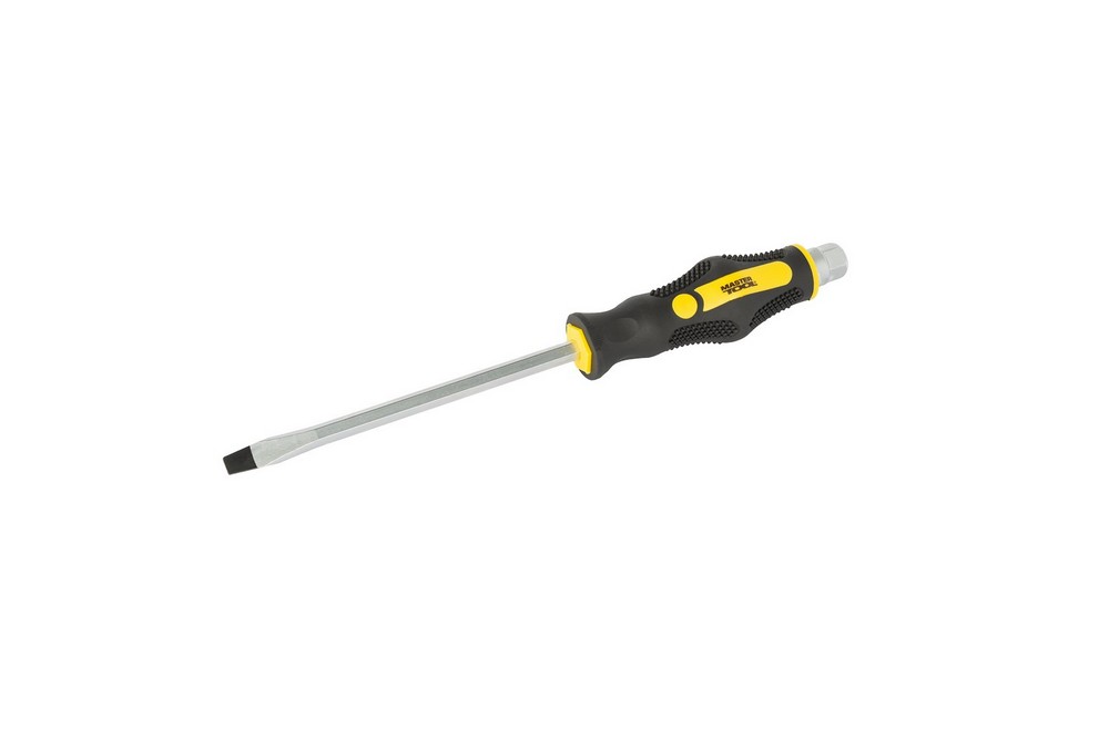 Викрутка ударна шліцева магнітна MASTERTOOL EXTERNAL HEX SL8х150 мм ручка з TPR покриттям 49-6815 view 1