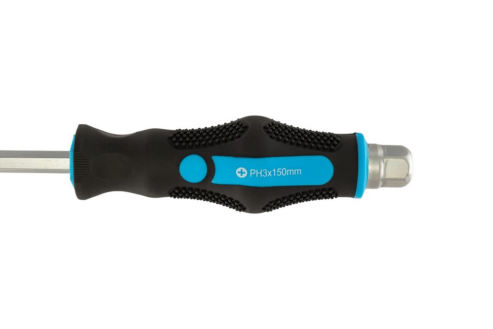 Викрутка ударна хрестова магнітна MASTERTOOL EXTERNAL HEX PH3х150 мм ручка з TPR покриттям 49-6315 view 4