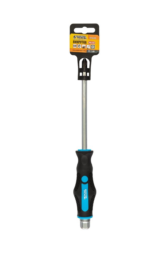 Викрутка ударна хрестова магнітна MASTERTOOL EXTERNAL HEX PH3х150 мм ручка з TPR покриттям 49-6315 view 7